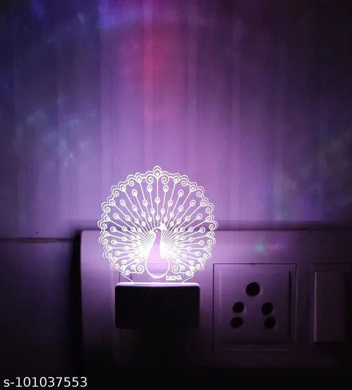 Diona Night Lamp Peacock 3d Led Multi Color Changing Led Light Acrylic Night Lamp Corporate / Birthday Gift