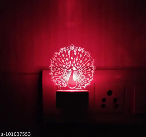 Diona Night Lamp Peacock 3d Led Multi Color Changing Led Light Acrylic Night Lamp Corporate / Birthday Gift