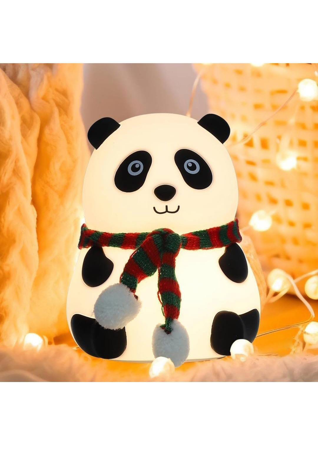 Panda Lamp, Panda Gifts, Panda Touch Silicone Lamp, Birthday Gift For Girls And Boys, Panda Light Lamp, Kids Night Light, Silicone Lamp, Rechargeable - Close Eye, Multicolor