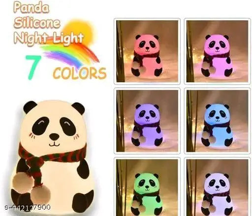 Panda Lamp, Panda Gifts, Panda Touch Silicone Lamp, Birthday Gift For Girls And Boys, Panda Light Lamp, Kids Night Light, Silicone Lamp, Rechargeable - Close Eye, Multicolor